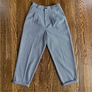Vintage Houndstooth Cropped Trousers